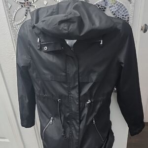 Black Hooded Women's Jacket